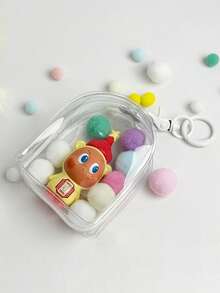 1 Set Cute Star Particle Pocket Baby Bag 10cm Portable Baby Bag Cute Particle Hanging Bag High Transparency Thickened Dust-Proof Storage Portable Baby Bag Data Cable Earphone Storage Bag - View 16