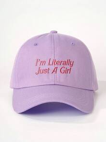 1件刺繡「I'm Literally Just A Girl」棒球帽，可調節防曬休閒帽，適合春夏秋旅行、海灘度假，男士遮陽帽，Y2K風格青年帽 - 棒球帽 - 查看 17