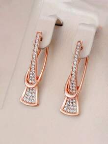 1 Pair Classic Cubic Zirconia Teardrop Earrings, Suitable For Women, Can Be Worn For Weddings, Engagements, Valentine's Day And Other Occasions, An Ideal Gift Choice - 2# - View 13