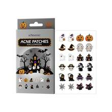 120pcs Halloween Gray Boxed Holiday Atmosphere Acne Concealer Patches, Witch Hazel Ingredient, Halloween Element Style, Clean Skin, Cover Blemishes - Halloween - View 10