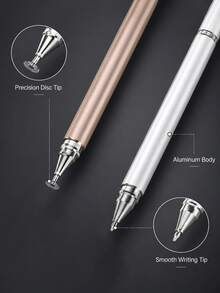 Universal 2-In-1 Touchscreen Stylus Pen, Disc Capacitive Pen With Suction Cup, Ballpoint Sketching Pen, Suitable For Phone, Tablet, Laptop - View 4