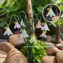 5-Piece/15-Piece Artificial Lily Of The Valley Garden Decoration Stakes (Assorted Colours) - Sparkling Miniature Landscape Bonsai Decorations - Outdoor Potted Plant Decorations And Festive Decorations - Assorted Colors, 5 Pieces - View 5