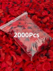 2000pcs Romantic Red Rose Petals - Wedding And Valentine's Day Decoration Gift - Multicolor - View 13