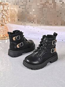 Kids Fashion New Boots, Comfortable Lining - Black - View 4