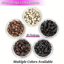 1000pcs Micro Silicone Rings - 5mm Micro Connector Rings For Secure Hair Extensions, Professional Silicone Hair Beads, Suitable For DIY Hairstyles, Braiding Hair Extensions, Feather Hair Extensions, Hairdresser Supplies - Multiple Specifications - View 3