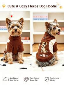 Custom Pet Name Warm Sweater, Fall Winter New Personalized Cat Dog Universal Sweatshirt, Pet Clothes, Cute Fleece Sweater For Dogs In Fall Winter, Comfortable Non-Restrictive Pet Apparel - Multicolor - View 6