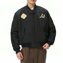 adidas MODERN PADDED BOMBER CNY 飛行員運動休閒百搭龐克寬鬆立領長袖夾克 男款 - 黑色 - 查看 2