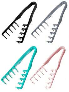 Fluffy Wide-Tooth Comb, Creates Voluminous Texture And Lift, ABS Plastic Anti-Tangle Comb, Textured Handle, Suitable For All Hair Types Including Curly And Wavy Hair, Lightweight And Portable Hair Styling Tool - / - View 6