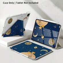 行星月亮星星圖案 1件平板保護殼附支架，相容於 Honor 8/9/10/X8/X8A/X9/X8Pro/X9Pro/MatePad SE 11吋/MatePad 11吋/11.5吋/MatePad Pro/Apple 10代/11代 2025 (A16) - 款式38 - 查看 8