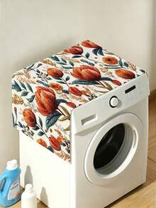 1 buah Penutup Debu Mesin Cuci Rumah Tangga Motif Bunga, Penutup Debu Mesin Cuci Tabung, Penutup Debu Tahan Sinar Matahari, Penutup Debu Horizontal Dekoratif Rumah - MultiWarna - View 6
