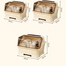 Kitchen Draining Dish Cabinet With Lid, Bowl And Dish Storage Box, Chopsticks And Tableware Household Storage Rack, Storage Box - Multicolor - View 11
