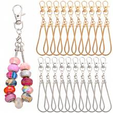 2sets 17+5cm Alloy Lobster Clasp Keychain Snake Chain Beaded Bar Kit, For DIY Jewelry Making Bag Pendant Accessories - Keychain - View 7