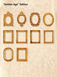 Frame Sticker Pack 2D Flat Vintage Sticker Cutout Frame Decor Sticker Junk Journal Supplies Scrapbooking Collage Materials Planner Creative Stationery(Random Style) - A - View 7
