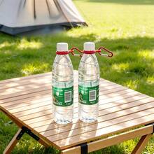 4 buah Klip Penahan Botol Air, Braket Botol Air dengan Tali Karet dan Gantungan Kunci Logam, Cocok untuk Berkemah dan Mendaki di Luar Ruangan - Gesper botol air 4 buah - View 4