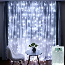 3/6m 8-Function Battery Powered Fairy String Lights, Curtain Lights, Suitable For Christmas, Halloween, Wedding, Birthday, Party And Home Decor, Holiday Atmosphere Lighting, Holiday Lighting, Halloween String Lights, Indoor/Outdoor - Battery Box Curtain Light - View 23