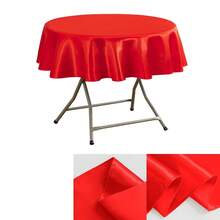 1PC Indoor/Outdoor Round Tablecloth, Warm Atmosphere, Pure White Round Tablecloth, Study Desk Decoration, Living Room Dining Table Arrangement, Suitable For Daily Family Meals, Weekend Breakfast - Multicolor - View 15