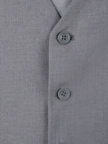 Men's Formal Suit Vest, Large Pockets, Solid Color, Suitable For Business, Party, Wedding, Light Gray, XS-XXXL - Light Grey - View 6