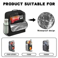 Ice Cream Maker Dust-Proof Storage Bag Quilted Thickened Protective Cover, Portable Handheld Ice Cream Maker Storage Bag Anti-Scratch Anti-Dust Home Cold Drink Machine Storage Bag, Compatible With Ice Cream Maker Outdoor Travel Dust-Proof Protective Storage Accessory - Black - View 4