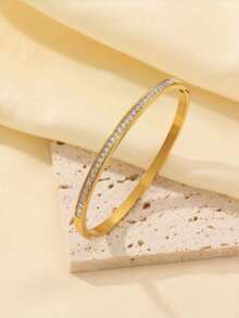 5pcs/Set Personalized Multi-Color Stainless Steel Bracelet Set, Unique Design, Fashionable , Multi-Element Design, Exquisite Ideal Gift, Never Fade Jewelry, Versatile Style, Suitable For Vacation, Holiday, Party Wear - Gold - View 12