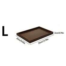 1pc/2pcs Wooden Serving Tray Set, Rectangular Wood Decor Tray For Kitchen Dining Table, Coffee Table, Countertop, Breakfast Tea Snack Platter, Bathroom Vanity Perfume Cosmetic Storage Organizer Tray - Coffee Brown - View 12