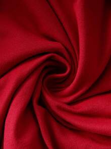 Women's Burgundy One Shoulder Maxi Dress Long Sleeve Bodycon Formal Evening Party Gown With Metal Detail- - Red - View 10