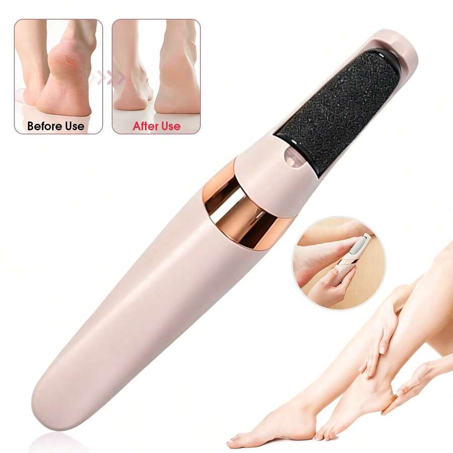 Electric Foot File For Calluses Removal, Rechargeable Pedicure Tool With 2 Interchangeable Heads, 2 Speeds,Home Use Dead Skin Remover - A - View 1