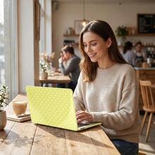 Polka Dot Style Compatible With Macbook Neo 13-Inch 2026 A3404 A18 Pro Chip, A3404 2026 Neo 13-Inch Ultra-Clear Crystal Fully Transparent Ultra-Thin Hard Shell Protective Case, Back To School Yellow Polka Dot - View 7
