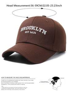 BONNY BOOM 2件裝 BROOKLYN 字母刺繡中性棒球帽 卡車帽 Y2K 戶外防曬 可調節 適合春夏秋冬 海灘旅行度假 朋友家人禮物 萬聖節聖誕節感恩節 開學季學生適用 情人節父親節母親節教師節 嘉年華 單身派對 新娘婚禮用品 完美禮物 - BROOKLYN 米色+咖啡色 - 查看 6