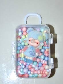 Macaron Color Round Bead Plush Doll Handbag Dreamy Cute Display Storage Box Desktop Healing Decor Creative Product - Plush Toy Set - View 6
