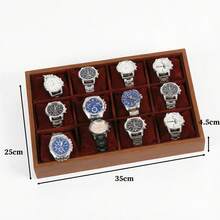 1pc Artificial Leather Glass Top Dust-Proof Jewelry Storage Box, Suitable For Bracelets And Necklaces, Velvet Lining, Home Collection Gift Box - Multicolor - View 4