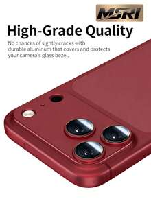 1 paquete,Protector de lente de cámara,Marco de metal azul profundo + Lente de alta definición resistente a arañazos y al desgaste,Adecuado para accesorios de funda de teléfono.Compatible con iPhone 18 Pro Max/18 Pro y otros modelos. - Azul - Ver 3