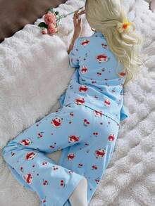 Milan-Patterned Pajama Set – Designed For Those Seeking A Blend Of Elegance And Comfort, This Pajama Set... - White - View 5