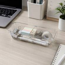 Expandable Storage Box, Desktop And Drawer Organizer, Cosmetic Storage Box, Office Supplies Organizer, Suitable For Storing Pencils, Suitable For Storing Makeup Brushes, Lipsticks. - Clear - View 10