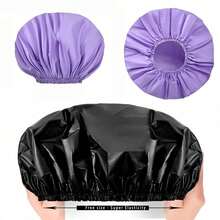 Giant Shower Cap Set, Waterproof Shower Cap For Women, Extra Large Reusable Bath Cap, Designed For Long Thick Curly Hair, Afro Hairstyles And Twisted Braids - Multicolor - View 6