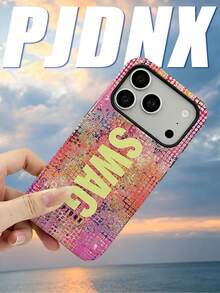 GIIPPA 1pc SWAG Letter Graffiti Pattern Design, Phone 17 Pro Max Phone Case, Compatible With Phone 16 Pro Max, 15 Pro Max, 14 Pro Max, Korean-Style High-End Fashionable And Fun Phone Case, Suitable For 11/12/13/14/15/16 Pro Max Plus, Elegant Design For Men And Women, Perfect Gift For Girlfriend On Christmas, Valentine's Day, Easter, Wedding Season And Birthday! - Multicolor 1 - View 4