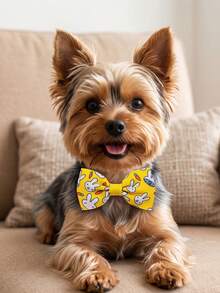 12/36pcs Cartoon Print Pet Bow Tie & Necktie With Adjustable Elastic Band, Universal Decoration For Small And Medium Dogs And Cats, Suitable For Daily Wear, Parties And Pet Photography, Sweet Gift For Birthday And Christmas To Make Pets Happy - Multicolor - View 5