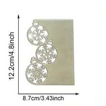 1pc Christmas Card Carbon Steel Scrapbooking Metal Cutting Template, DIY Paper Card Making Craft - Snowflake - View 10