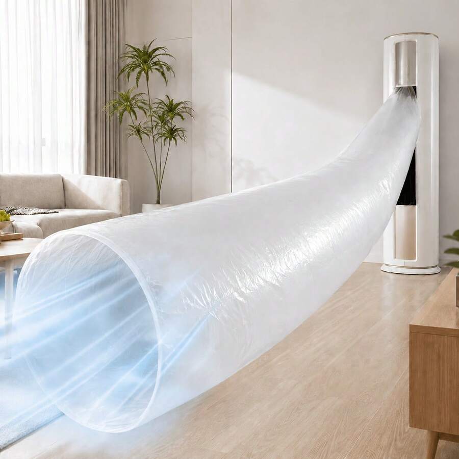 Air Conditioner Duct Extension Bag, Ventilation Pipe Splitter Bag, 1 AC Unit Connects 2 Rooms, Save Home Expenses, Cooling Solution For Office And Bedroom, Includes Installation Tape - Multicolor - View 1