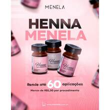 Menela Henna Profissional para Designer de Sobrancelhas 2,5g - Com Fixador e Nanotecnologia - Castanho Médio - Visão 5