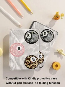 刺繡撞球平板保護殼，相容 iPad 9.7/10.2/10.5/10.9/12.9/Pro 11、第 10 代，相容 Galaxy Tab S6 Lite 10.4 吋，相容 Kindle Paperwhite 第 12 代 2024、Kindle (第 11 代) 2022，柔軟防震保護，智慧支架/自動喚醒/睡眠，聖誕禮物 - 彩色 - 查看 8