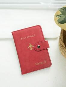 Takeoak Customized Gold Monogram Name Textured Suede Passport Cover With Buckle, Document Card Holder, Travel Gift For Bridesmaid Friends Birthday Mother's Day, For Students, Travel Organizer, Bachelorette Party Favors, Travel Essentials For Women 2026 - one-size - View 24
