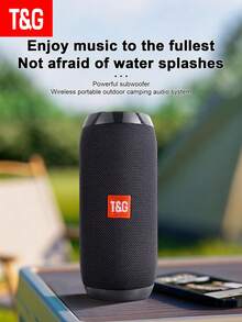 T&G117 無線喇叭，附通話功能，便攜式記憶卡槽音訊，運動低音重低音，防水桌面喇叭 - 查看 2