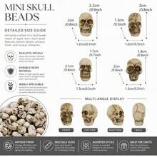 5/20/50/100pcs Halloween Decor Random Spooky Skull Figurine Pack, Aquascaping Supplies, Planter Pot Topper, Lizard Terrarium Home Tabletop Decor - MULTI - View 7