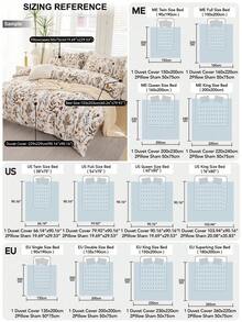 This 3 Pieces Set Of Leaf And Floral Pattern Bedding Is Made Of High-Quality Super-Soft And Breathable Microfiber Fabric, Suitable For All Seasons. It Is Machine Washable, Fade-Resistant, Non-Pilling, Shrink-Proof, And Wrinkle-Resistant. - Multicolor - View 4