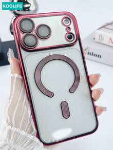KOOLIFE 1組奢華Ins磁吸無線充電加厚防摔耐用時尚手機殼，相容 iPhone 18 Pro Max、17、17 Pro Max、16、15、13 Pro... - 櫻桃紅 - 查看 2