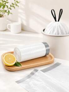 75PCS/15pcs/1pc 4 Gallon Small Drawstring Trash Bags, Disposable Garbage Bags, Trash Can Liners, Back To School Dorm Waste Bags For Bathroom, Kitchen, Bedroom, Office, Apartment, Travel, Small Bins And Daily Home Cleanup - A - View 8