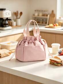 New Drawstring Insulated Lunch Bag, Portable, Large Capacity, Easy To Clean, Reusable And Multi-Functional. Essential For Work, Travel, Picnic And Daily Use. Perfect As A Christmas Or Halloween Gift. (Not Suitable For Food Contact) - View 12