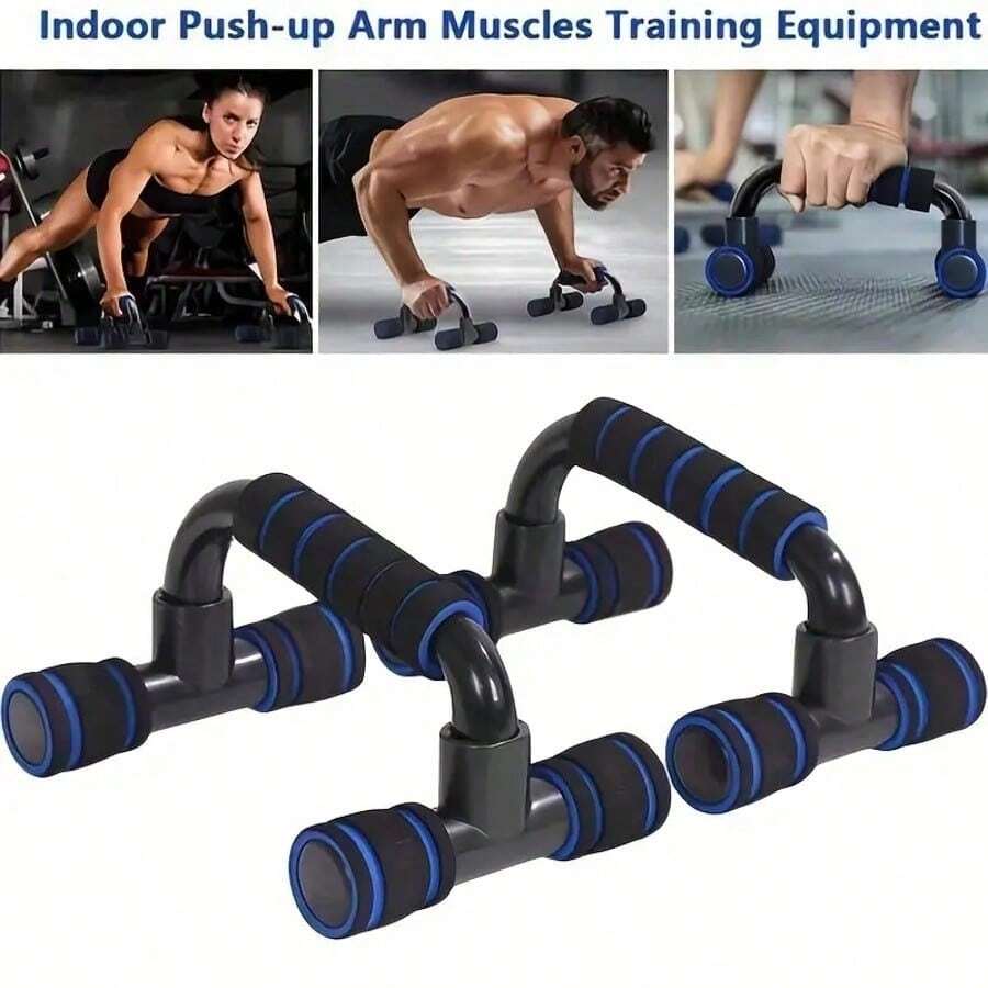 2pcs/Set Neutral Foam Push-Up Support Stands, Anti-Slip Design, Gym, Sports, Home Workout, Ab Roller, Abdominal Roller - Multicolor - View 1