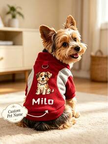 Custom Pet Name Warm Sweater, Fall Winter New Personalized Cat Dog Universal Sweatshirt, Pet Clothes, Cute Fleece Sweater For Dogs In Fall Winter, Comfortable Non-Restrictive Pet Apparel - Multicolor - View 5