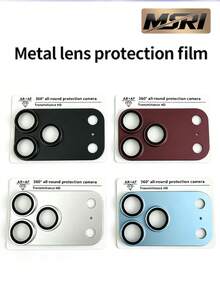 1 paquete,Protector de lente de cámara,Marco de metal azul profundo + Lente de alta definición resistente a arañazos y al desgaste,Adecuado para accesorios de funda de teléfono.Compatible con iPhone 18 Pro Max/18 Pro y otros modelos. - Azul - Ver 9